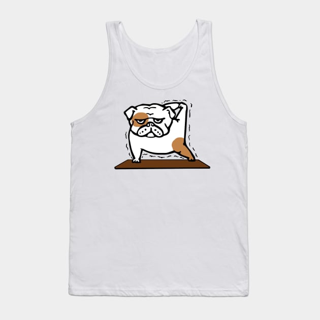 Funny bulldog in yoga pose Tank Top by MasutaroOracle